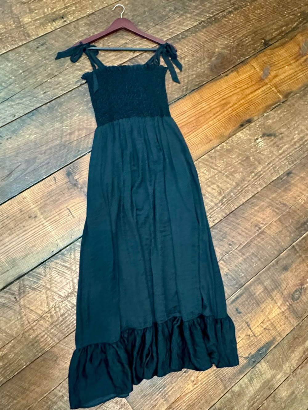 Summersalt Black Smocked Dress